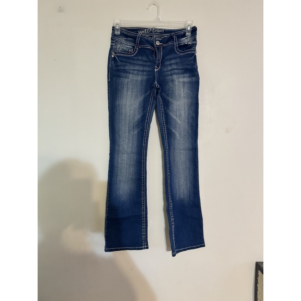 Wallflower Bedazzled Bling Jeans Sparkly Sexy Flirty Jrs Size 7 Bootcut